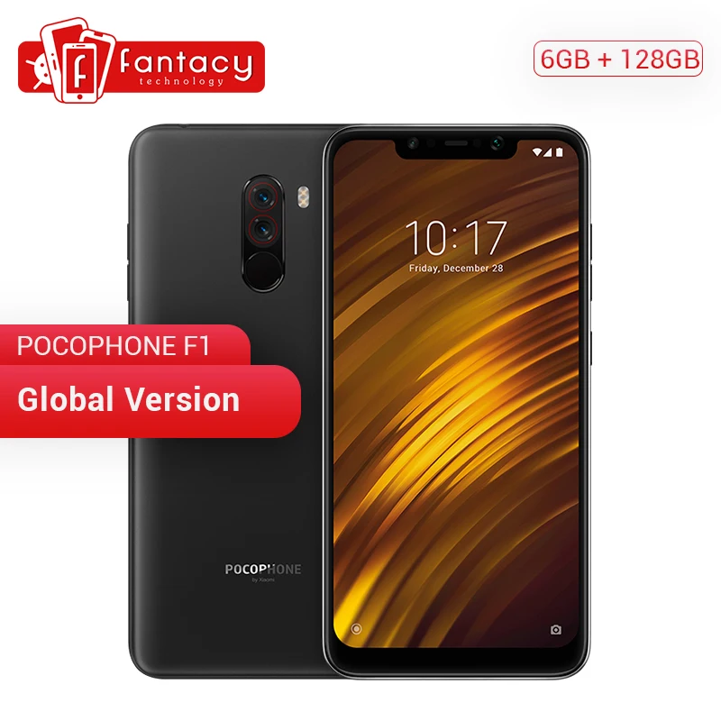 Глобальная версия Xiaomi POCOPHONE F1 POCO 6 ГБ 128 Snapdragon 845 18 &quotполный Экран 4000 мА/ч два Камера