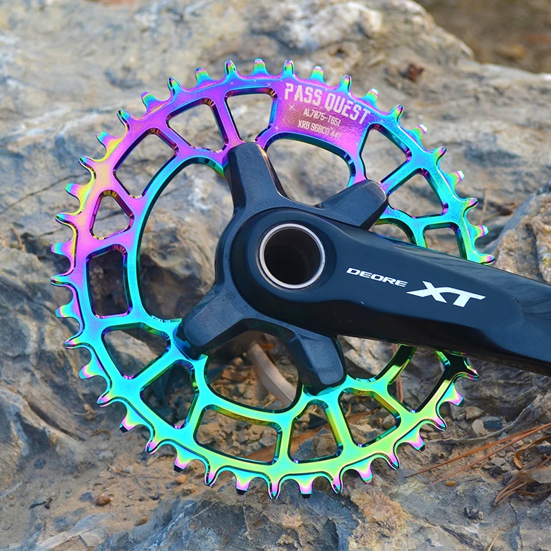 Пройти квест 96BCD Титан покрытием MTB узкий широкий звезду/колеса цепи 34 Т/36 т/38 t/40 T/42