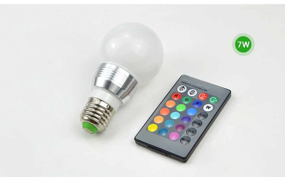 AIMENGTE E27 RGB светодиодный светильник 5 Вт 7 Вт Bombillas 110 В 220 В светодиодный Ночной светильник 16 цветов сменный ламповый светильник с ИК-пультом дистанционного управления