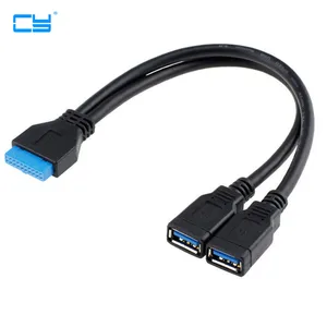 Настольный компьютер usb 3,0 20 контактный разъем для с 2 портами (стандарт Женский Кабель В комплект поставки входит адаптер для ноутбука Asus P7P55USB3 Gigabyte Msi Onda материнская плата