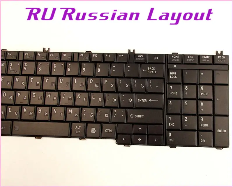 Русская RU раскладная клавиатура для Toshiba Satellite C655D-S5136 C655D-S5130 C655-S5049 C655-S5047