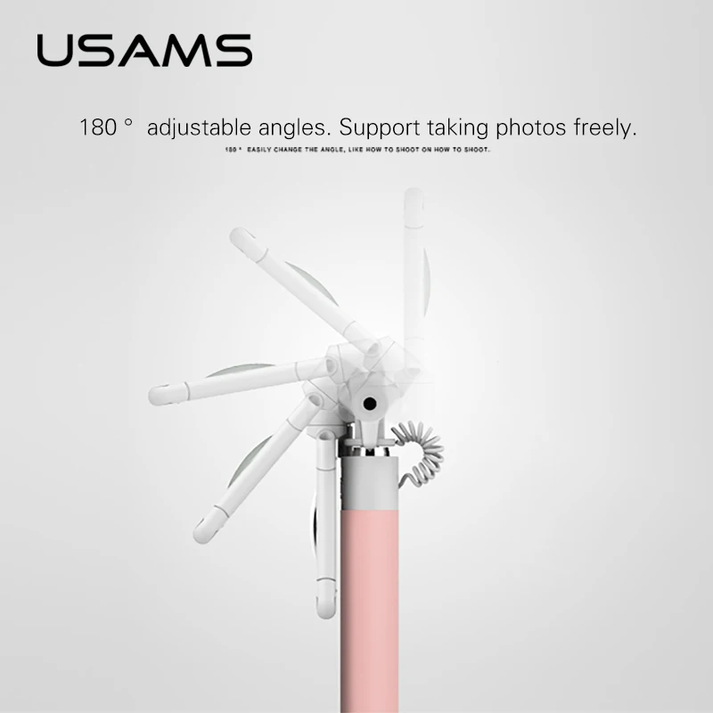 Селфи палка USAMS проводной выдвижной ручной монопод Штатив селфи зеркало для iPhone 4