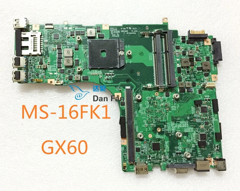 Материнская плата для ноутбука MSI GX60 MS-16FK1 VER: 1 2 материнская 100% протестирована