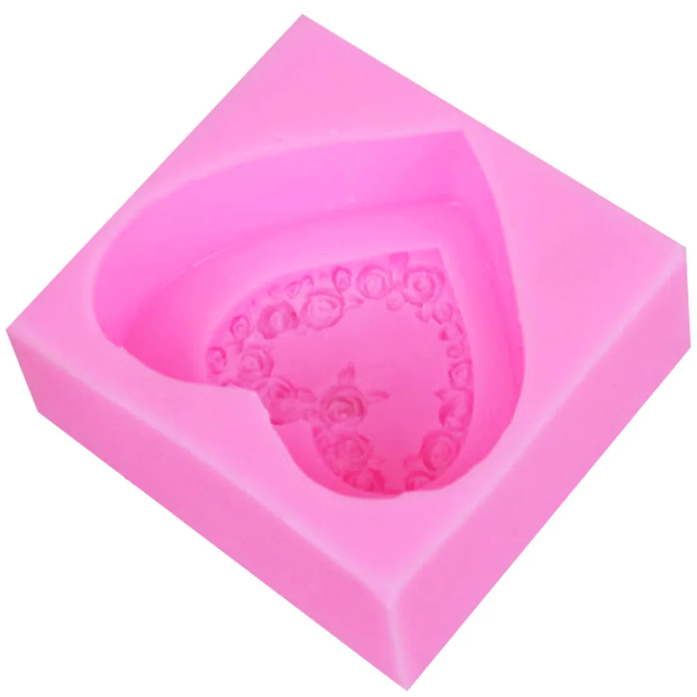 Sophronia Love Heart Rose, свадебное украшение, силиконовая форма для мыла, помадка, инструменты для приготовления пищи, сделай сам, торт S039, 7,2*6,5*2,5 см