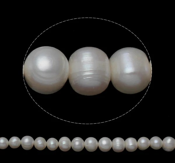 Оптовая продажа 7 8 мм натуральный пресноводный жемчуг в форме картофеля бусины