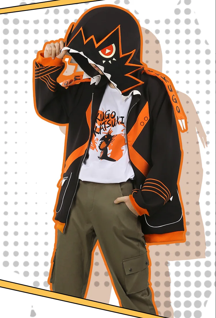 Аниме Boku no MY HERO Academy figure Bakugou костюм кацуки для косплея костюм динозавра повседневная одежда полный комплект для мужчин новинка