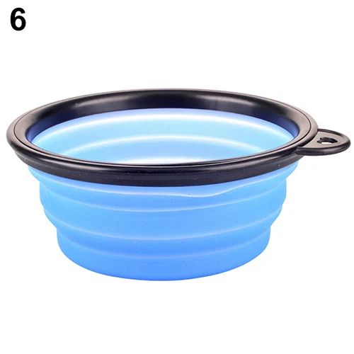 Портативная силиконовая дорожная Складная миска для собаки питомца кота подача