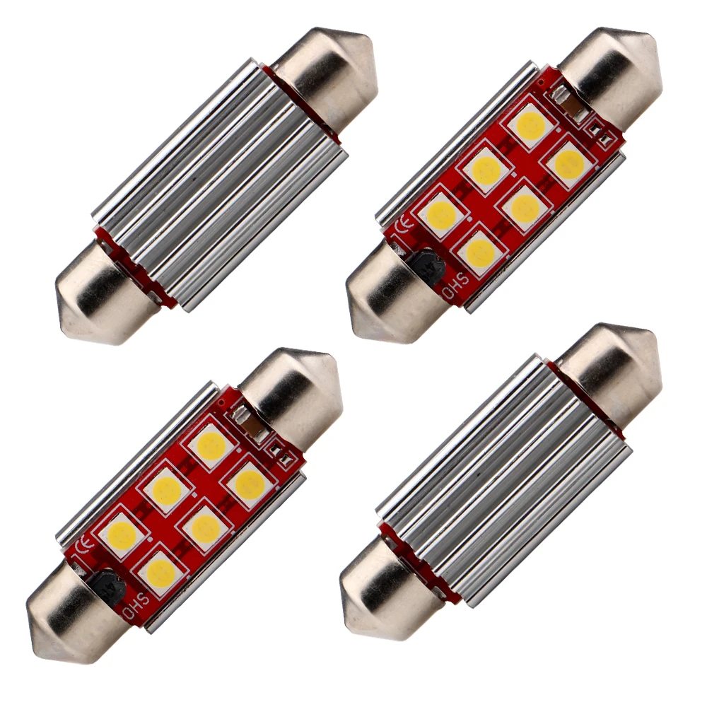 10 шт. без ошибок яркий белый 6SMD 39 мм 3030 C5W светодиодная купольная