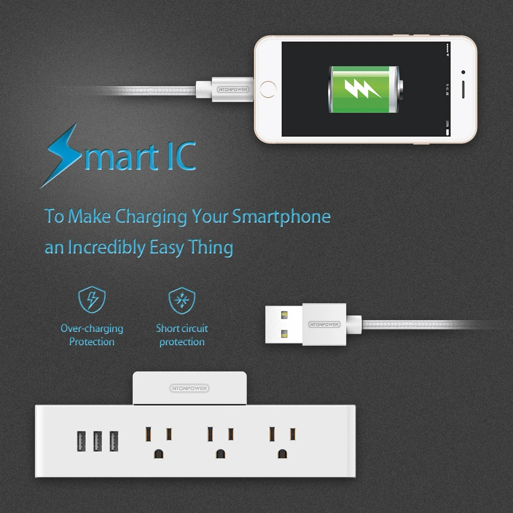 NTON power MNC, настенная USB розетка, стандарт США, электрическая вилка, 3 розетки переменного тока, 3 USB Смарт-порта для зарядки с держателем для телефона