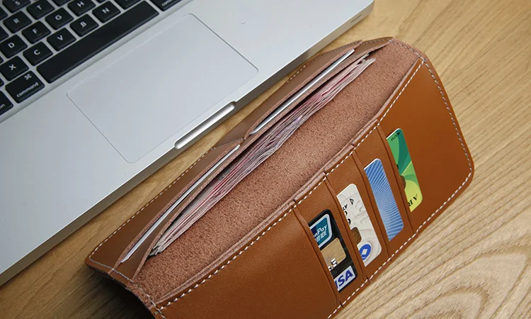 LANSPACE кожаный кошелек ручной работы без подкладки мужские кошельки Модные