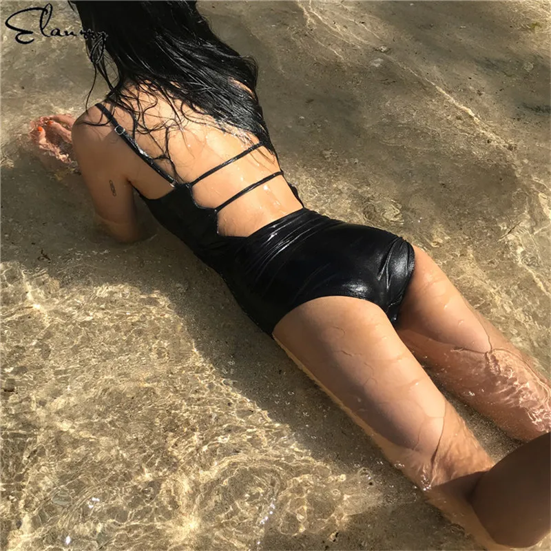 2019 Mujer Maillot De Bain Femme Цельный купальник Badpak сексуальный однотонный пояс цельный