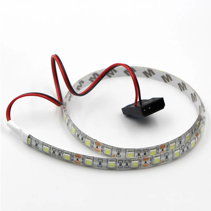 5050 smd гибкий светодиодный свет 12 В DC Фон компьютерный корпус для ПК клейкая лента свет водонепроницаемый DC 12 В белый, черный, pcb