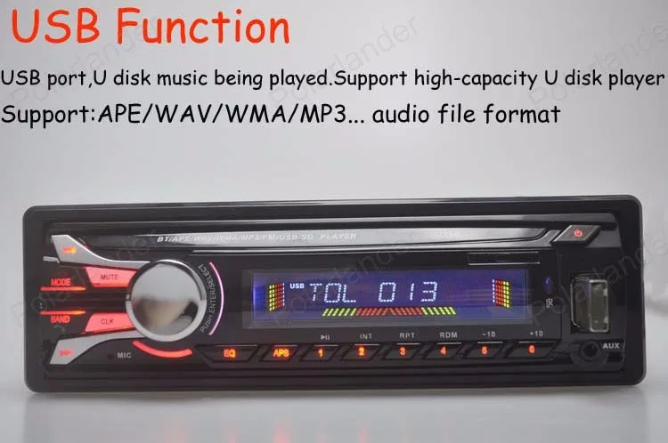 New12V автомобильный аудио FM радио bluetooth MP3 аудио плеер с USB/SD MMC bluetooth Автомагнитола отдельная Съемная передняя панель