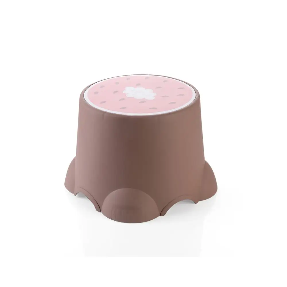 L Size Brown OTHERHOUSE, фруктовый узор, утолщенный пластиковый табурет, нескользящий круглый табурет для ванной, Детские табуреты, Сменная обувь, табурет, детская мебель - Цвет: L Size Brown