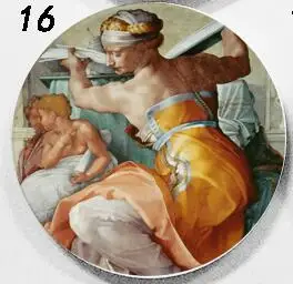 26 Michelangel итальянская настенная подвесная декоративная тарелка художественное керамическое украшение для дома/отеля/ресторана - Цвет: 26
