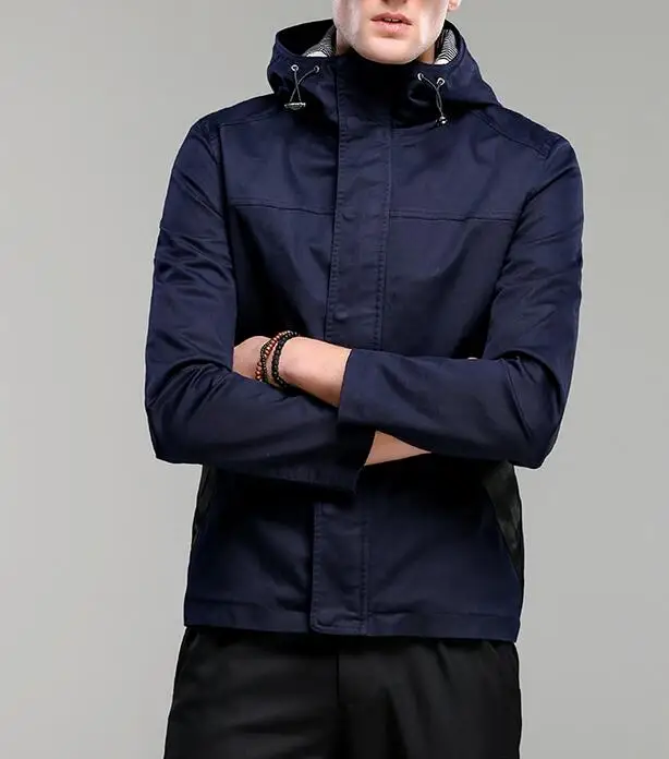 

HOT / Spring Men's New Fashion coat leisure Coat thin hooded Jacket
