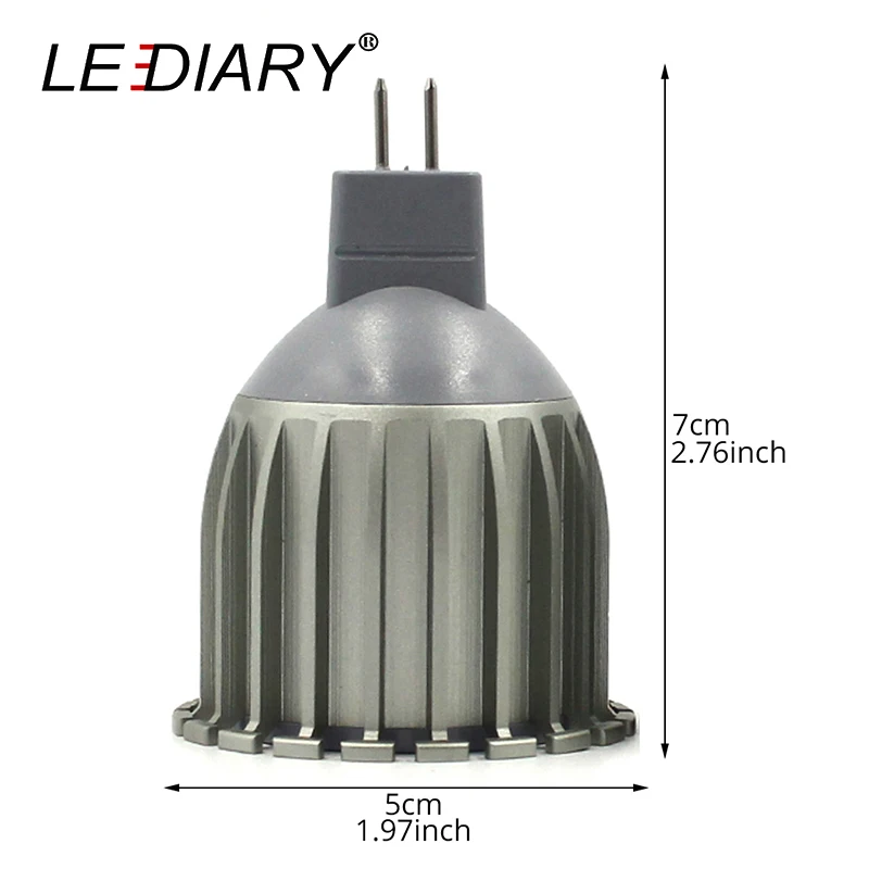 LEDIARY MR16 GU5.3 LED COB лампы 50 мм 100В 240В настоящий 6 Вт алюминий высокая яркость излучения