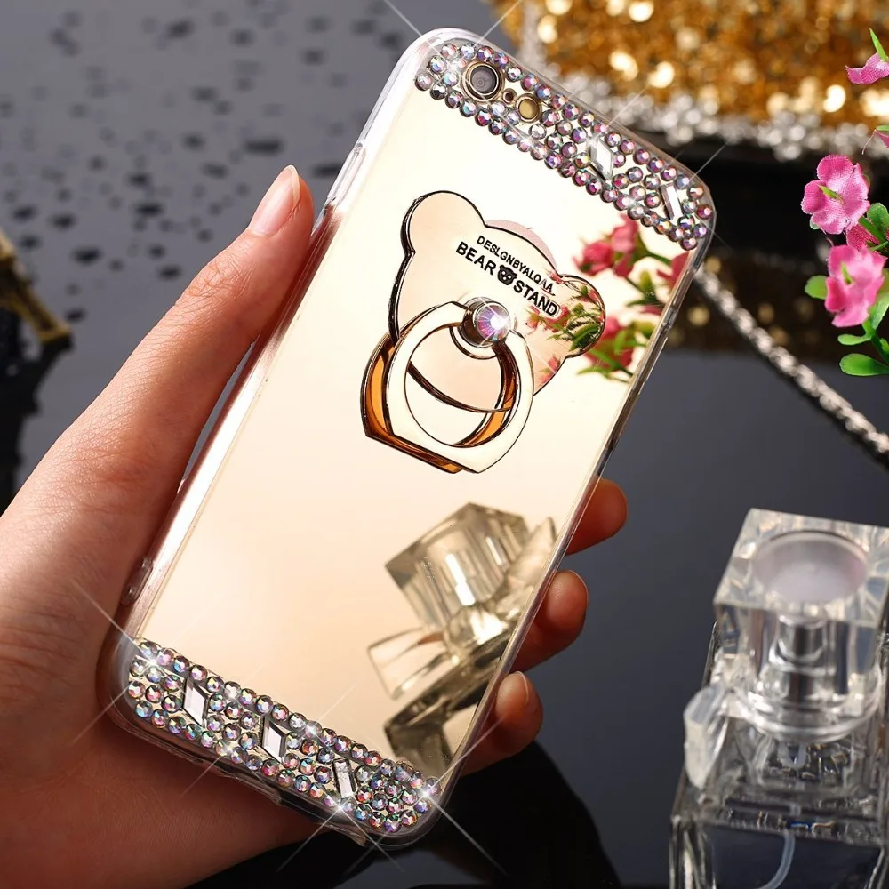 Чехол для iPhone 8 7 Plus X 6 6S 5 блестящий зеркальный Мягкий силиконовый чехол из ТПУ XS Max