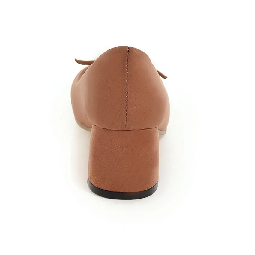 Женская обувь на высоких квадратных каблуках Для женщин Насосы низком каблуке