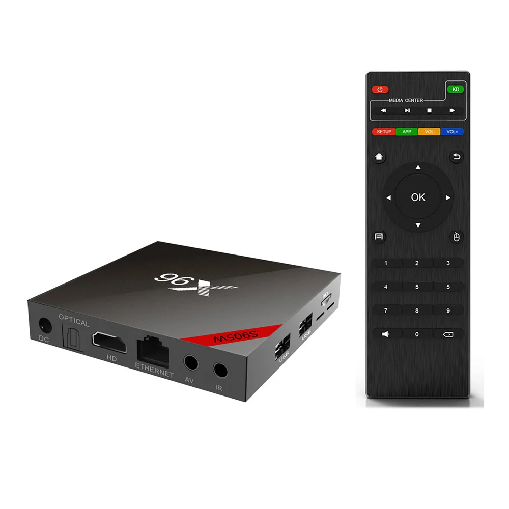 X96 Amlogic четырехъядерный Android 7 1 tv Box 2 4G Wifi 4 K * HD BOX H.265 Miracast Airplay X96W комплект bluetooth Top PK
