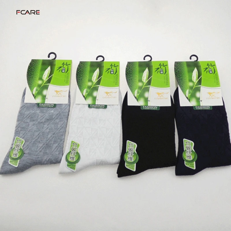 Fcare 10 шт. = 5 пар бамбуковых волокон белые черные серые темно синие sokken calcetines hombre meias