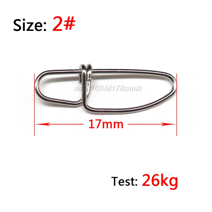 Size 2 Minfishing 100 шт. двойной замок рыболовные оснастки рыболовные аксессуары из нержавеющей стали рыболовные Крючки рыболовные снасти - Цвет: Size 2