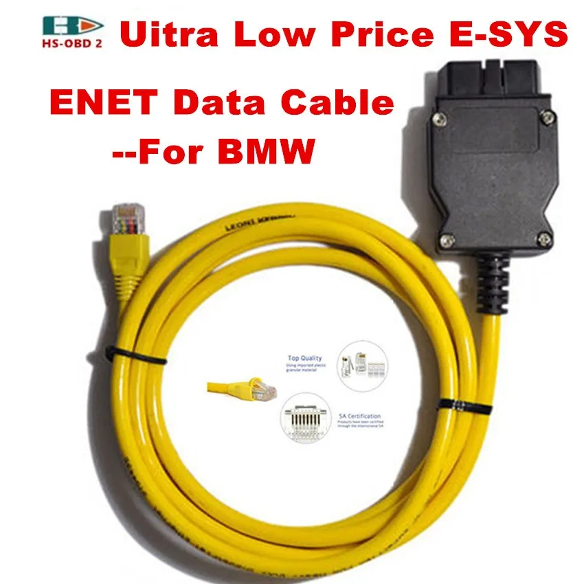 В наличии YDL для передачи данных кабель OBD Ethernet код B-MW ICOM A2-ридером OBD2 ESI Enet E-SYS