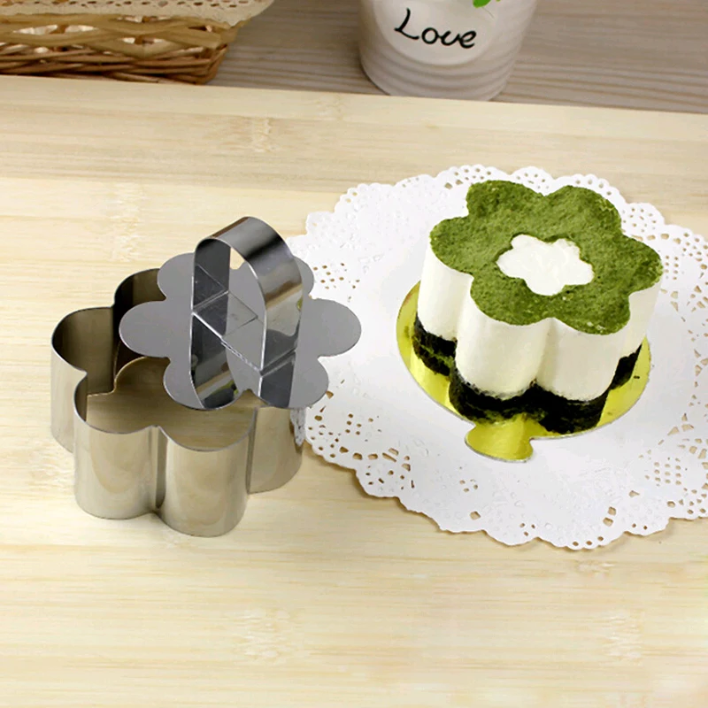 DIY мусс форма для капкейков торта кольцо квадратный цветок круглая формочка