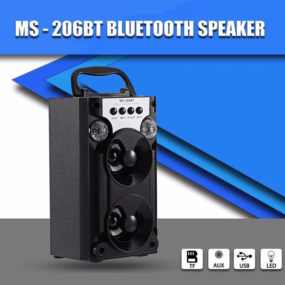 MS 206BT Поддержка TF карты наружное радио FM Bluetooth Aux поддержка портативный динамик