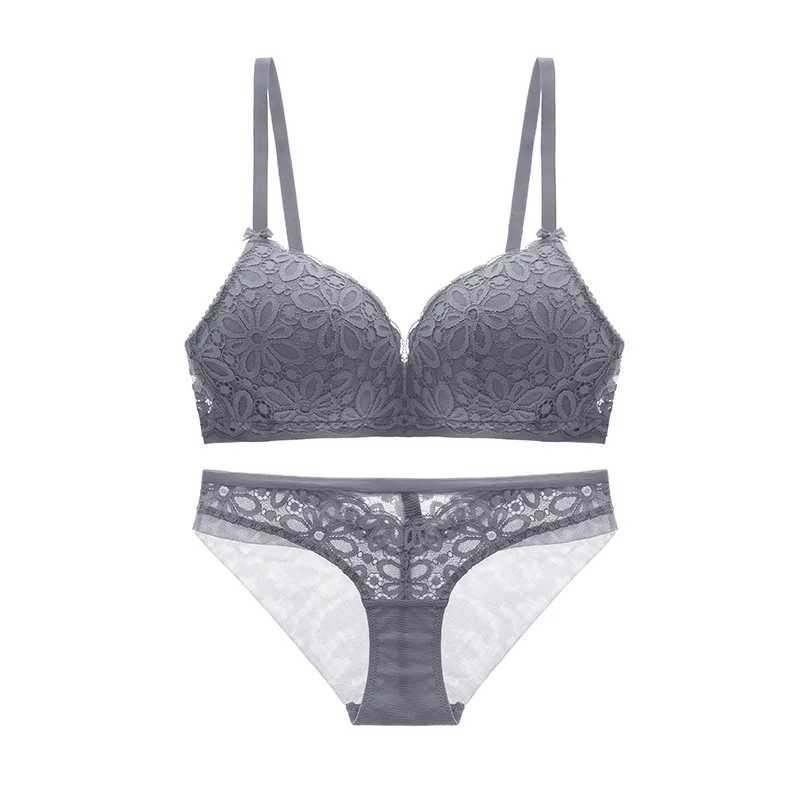 CINOON, сексуальный кружевной бюстгальтер пуш-ап, набор, хлопковый бюстгальтер, чашка 3/4, нижнее белье, удобное нижнее белье, Одноцветный бюстгальтер без косточек для женщин