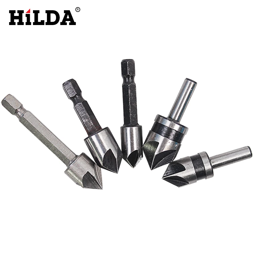 HILDA HSS сверло с зенкером 82 90 градусов Концевая фаска режущая головка 1/4