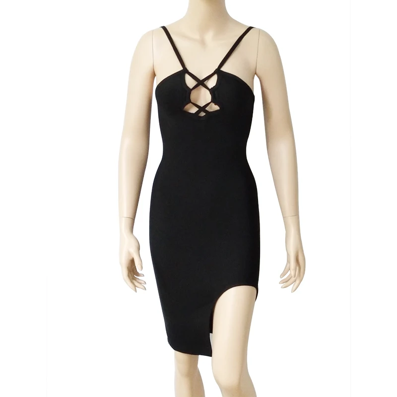 2018 New Women Sexy Hollow Out Busty Backless Open Back Sprit Rayon Elastic Strap Party hl Bandage Dress Drop shipping HL739 | Женская