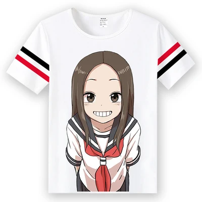 Новая футболка Karakai Jouzu no Takagi san Master of Teasing Мужская женская и свободная терилен