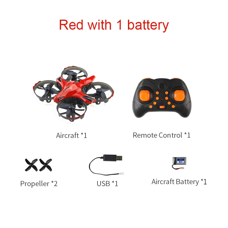 Red H56 1battery JJRC H36/H345/H56/H70/DHD D4/ZLX H238 2,4G 4CH 6 оси Безголовый режим мини Радиоуправляемый Дрон Квадрокоптер RTF игрушки для мальчиков подарок VS E016H SG106 - Цвет: Red H56 1battery