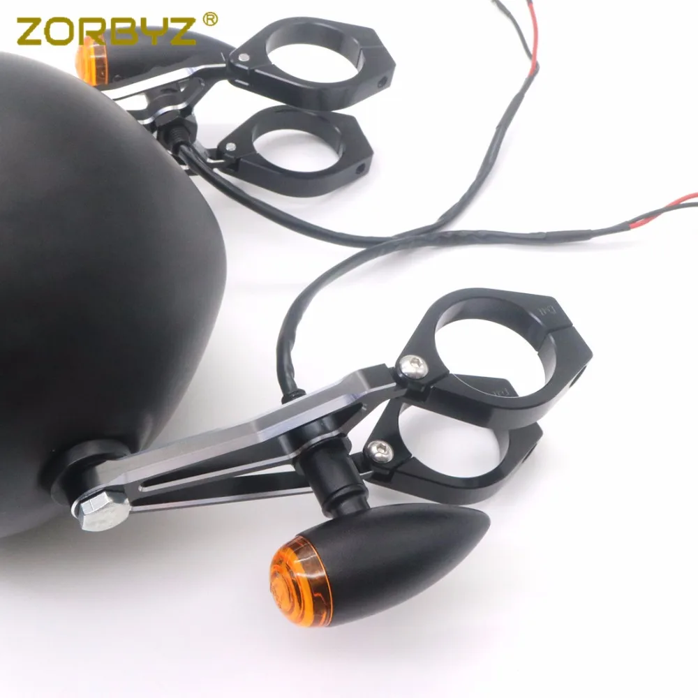 Zorbyz мотоцикл 41 мм ЧПУ головное крепление кронштейнов вилочные зажимы с указатели поворота для Harley измельчитель уход гонщик