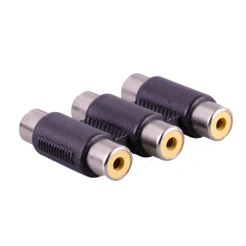 10 шт. 6 RCA гнездо Аудио Адаптер никелированный 3x2RCA разъем 6xRCA Женский конвертер