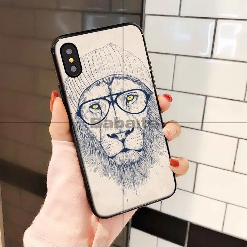 A7 Babaite животные Лев DIY Роскошный Высокий протектор на конце чехол для Apple iPhone 8 7 6 6S Plus X XS MAX 5 5S SE XR Чехол для мобильного телефона - Цвет: A7