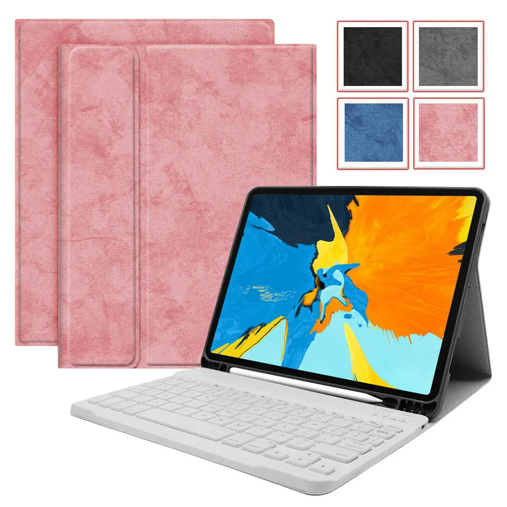 Ультратонкий Роскошный кожаный чехол с беспроводной клавиатурой для iPad Pro 11