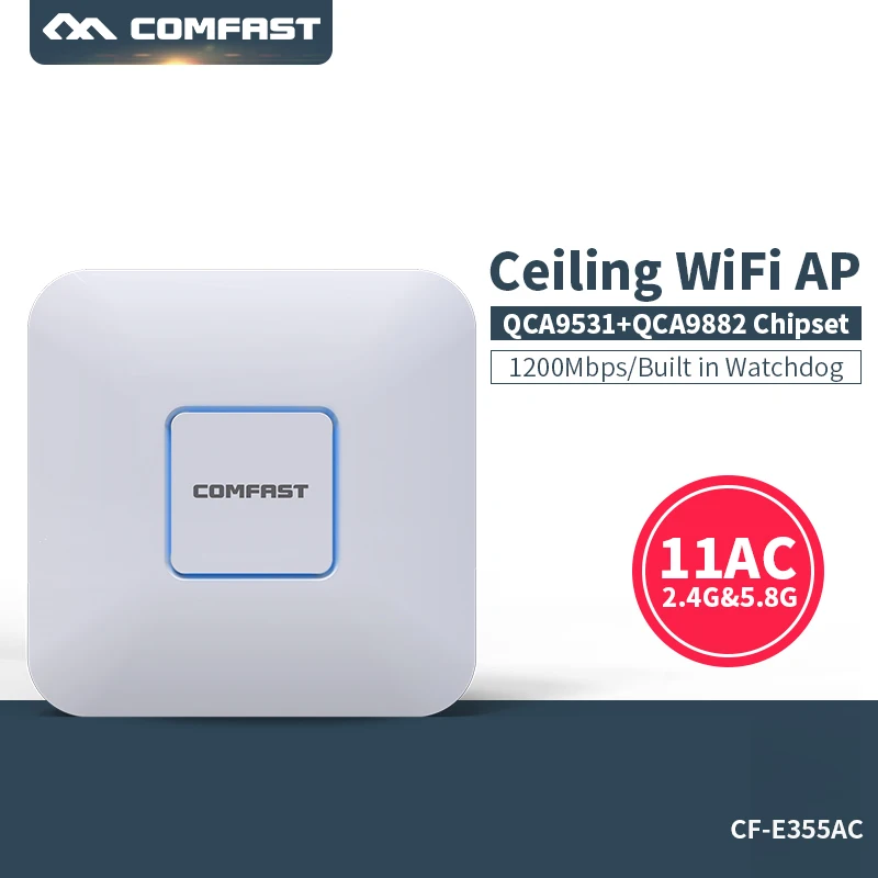 1200 Мбит/с гигабитный Wi Fi Маршрутизаторы & потолочная 802.11AC расширитель 5 ГГц + 2 4