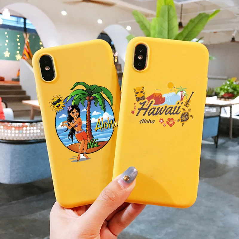 Чехол для телефона Hawaii Aloha iphone6 6S 7 8 Plus 5 5S SE силиконовый мягкий TPU чехол iphone XR XS X XSMAX
