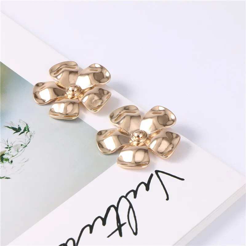 Женские винтажные серьги в стиле панк KOMi серьги-гвоздики золотого цвета форме