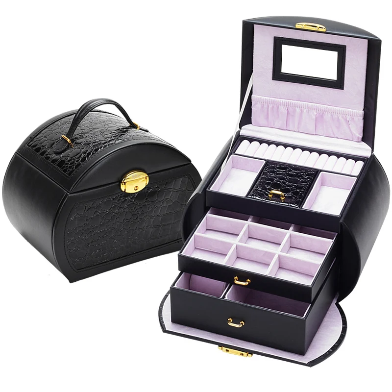 Blck Красный пурпурная Роза Принцесса замок дисплей ювелирных изделий организатор