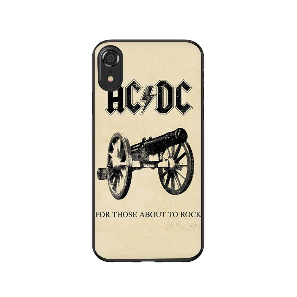 Ac dc acdc ТПУ Мягкий силиконовый чехол-накладка для Apple iPhone 5 5S SE 6 6S 7 8 Plus X XR XS 11 Pro Max - Цвет: B11