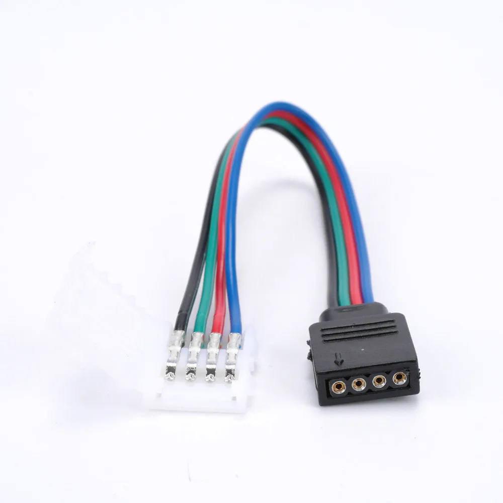 10 шт. мм 4 контактный мужской разъем PCB кабель для RGB 5050 3528 светодиодные