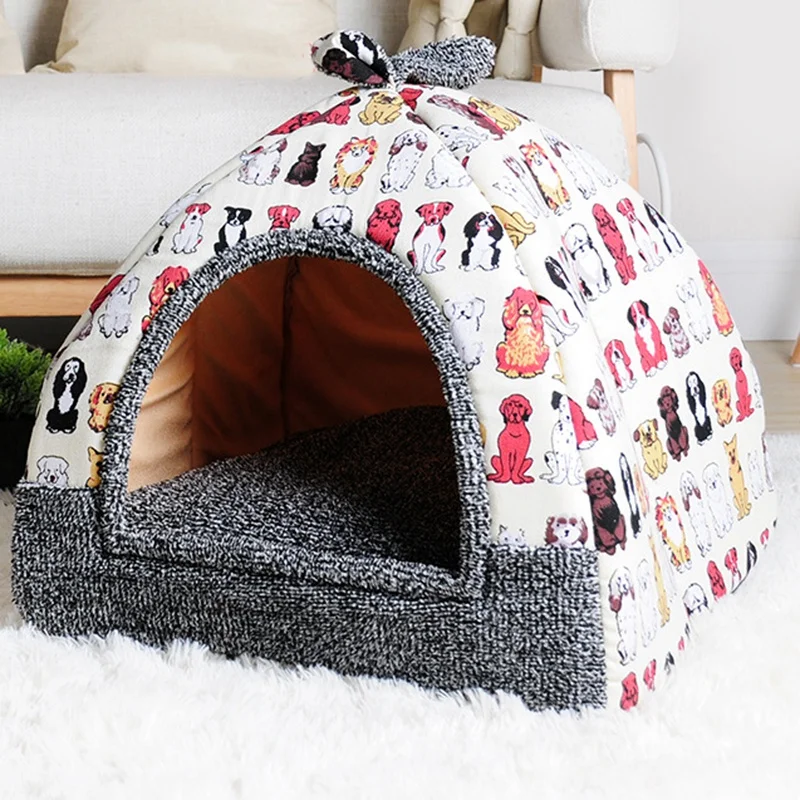 KIMPETS кровать для собак и диван-домик для собак мягкое собачье гнездо питомник для щенков кошек Большие размеры Маленькие Средние Собаки домашнее животное голубой Христос