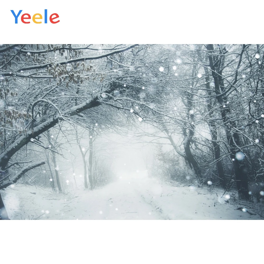 

Yeele Winter Landscape Snowflake Forest Photozone Photography Backdrops Personalized Photographic Backgrounds For Photo Studio