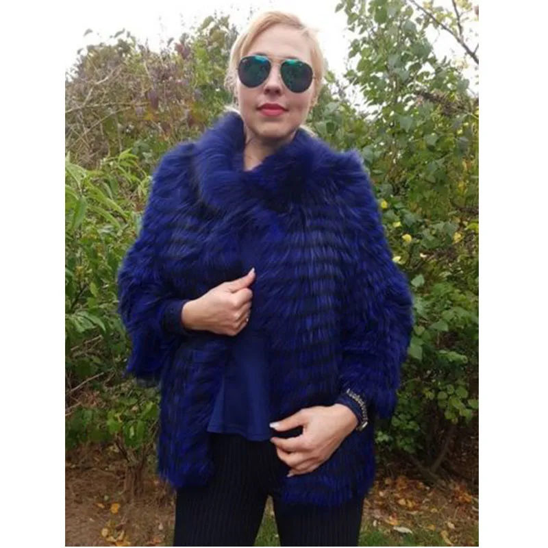 FURSARCAR Fashion 2020 Новая Роскошная Шуба из натурального Лисьего меха женская зимняя