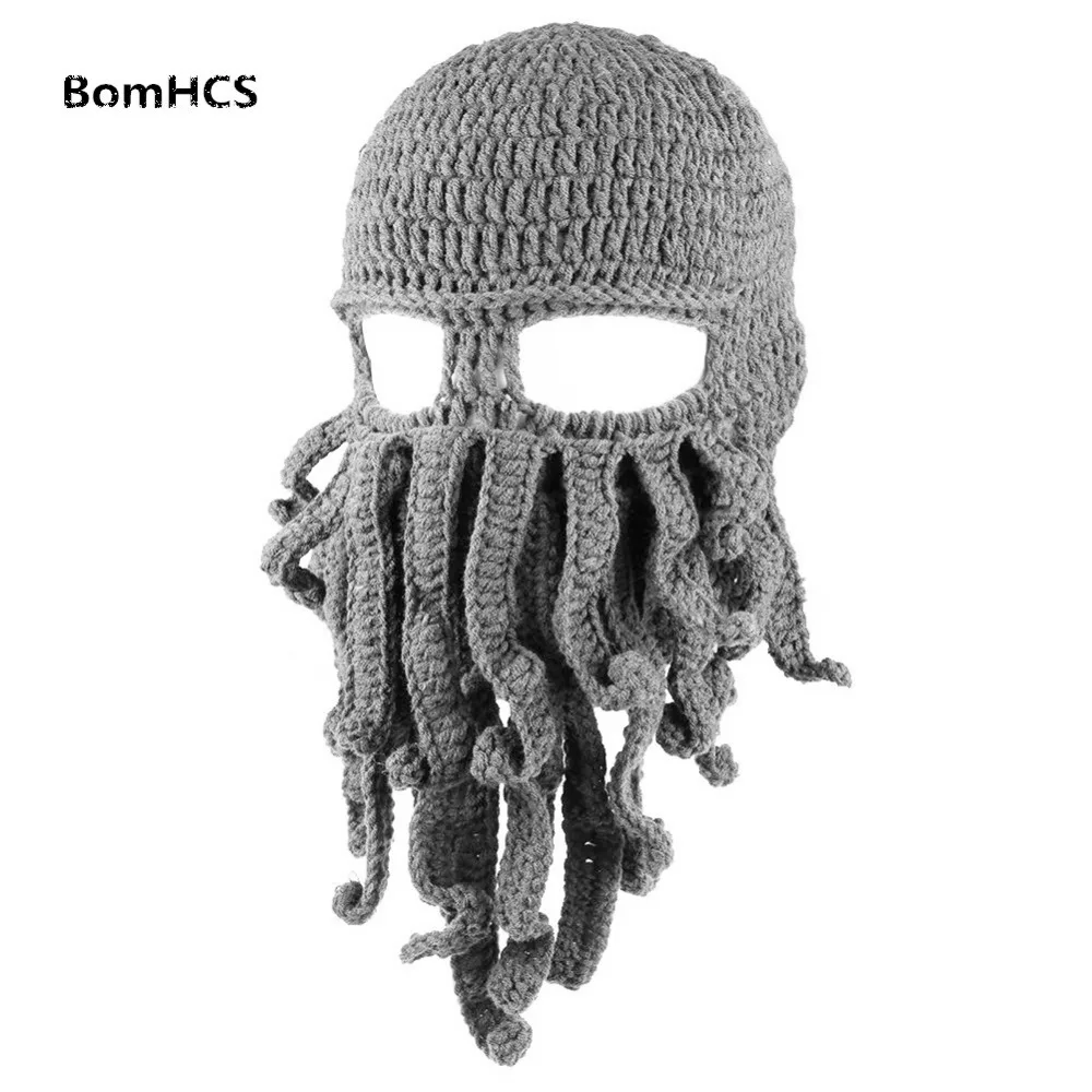 BomHCS Wholesale 9PCS Funny Series Tentacle Octopus Cthulhu Crochet Beanie Hat Cap Wind Mask
