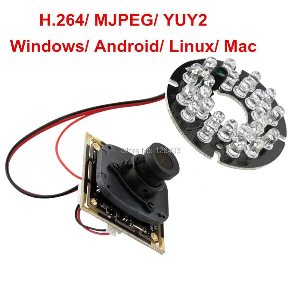 2 мегапиксельная 1080P 1/3 &quotCMOS AR0330 H.264 MJPEG и YUY2 8 мм объектив без водителя ночного