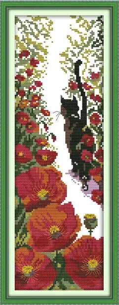 D389 13x32cm Набор для вышивки крестиком с изображением пейзажа людей Аида, 18ct, без принта, холсты стежков, вышивка своими руками, рукоделие - Цвет: D389 13x32cm